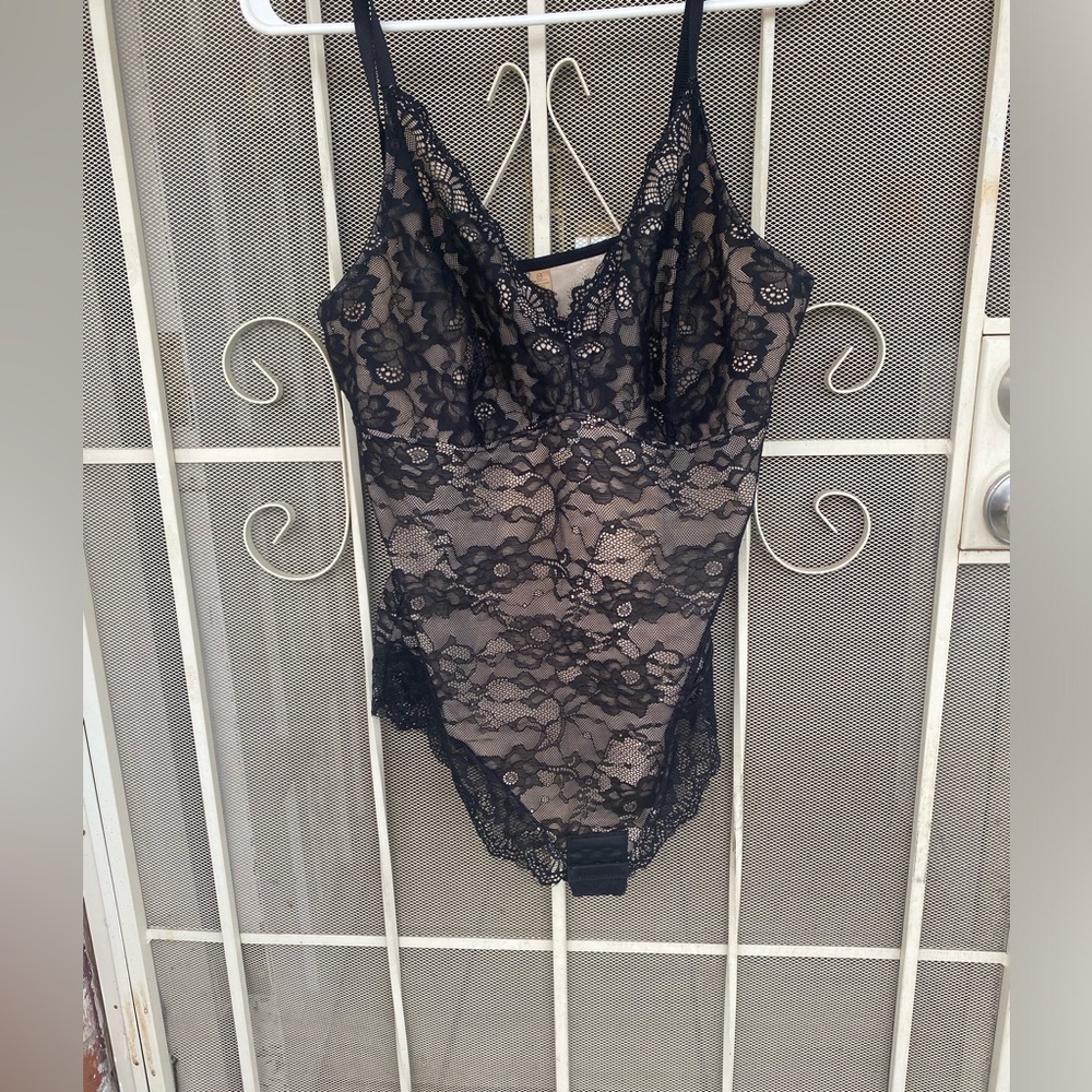 SHAPELLX Black Lace Bodysuit